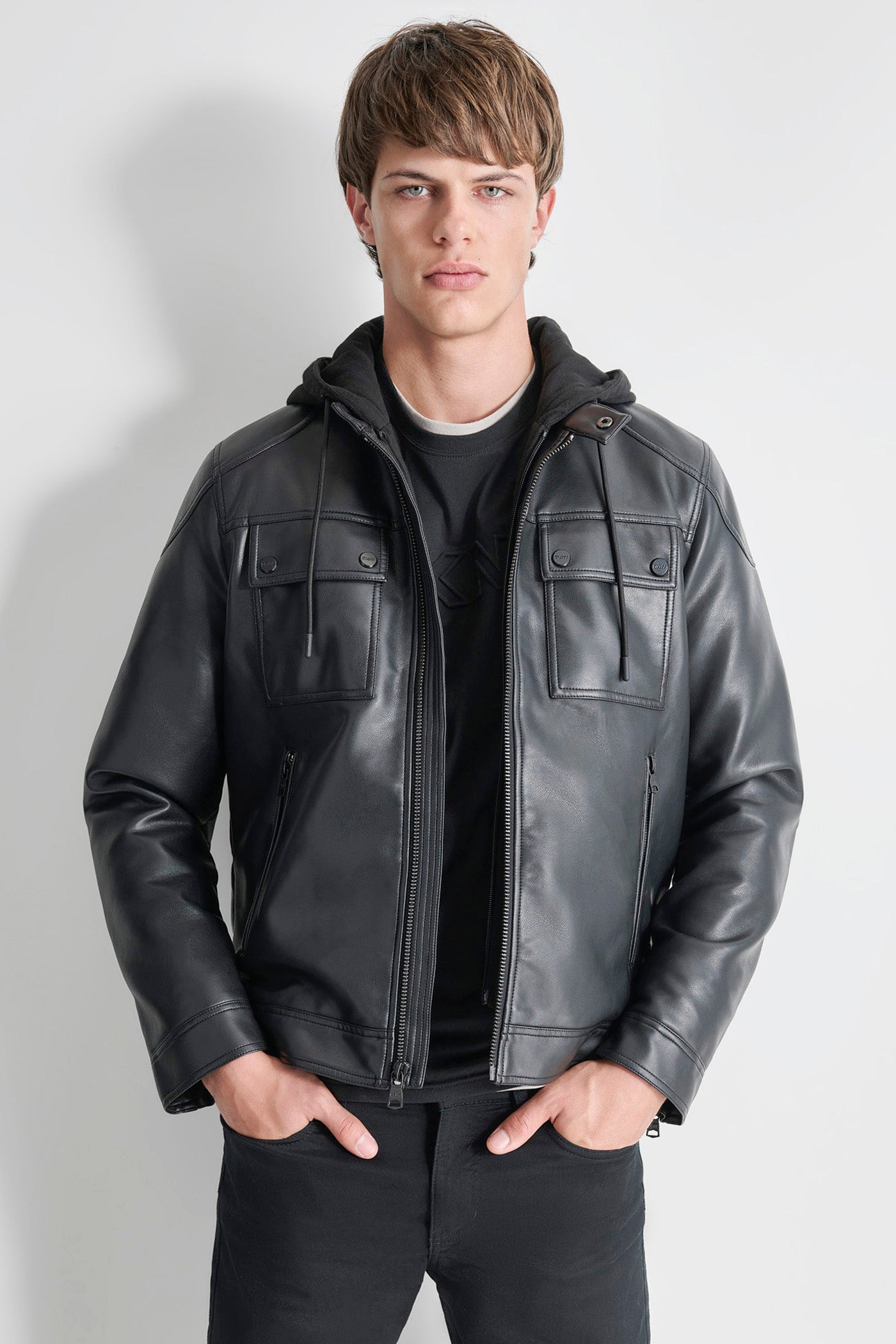 FAUX LEATHER JACKET | DKNY