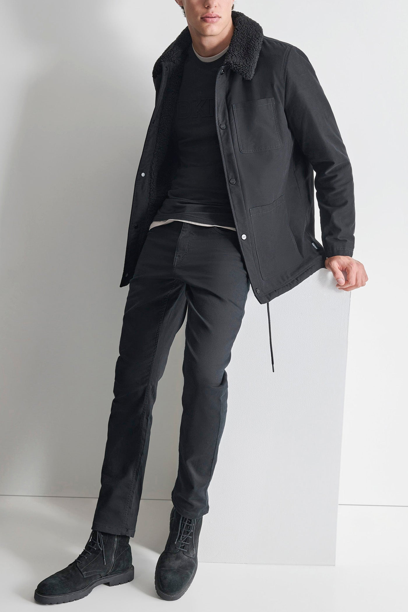 SHERPA LINED COTTON WORKER JACKET VIEW 6 | Mens Coats and Jackets