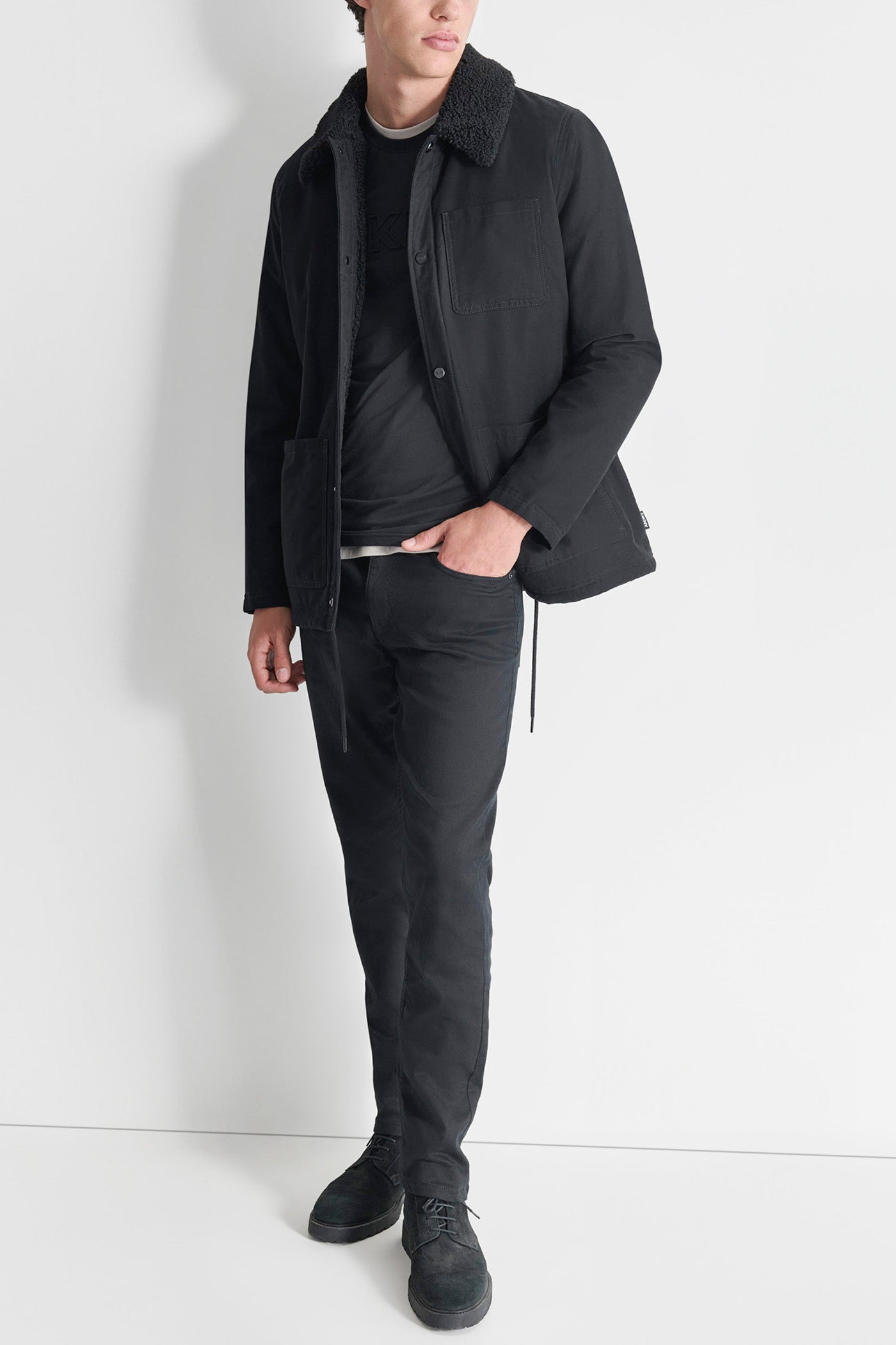 SHERPA LINED COTTON WORKER JACKET VIEW 8 | Mens Coats and Jackets
