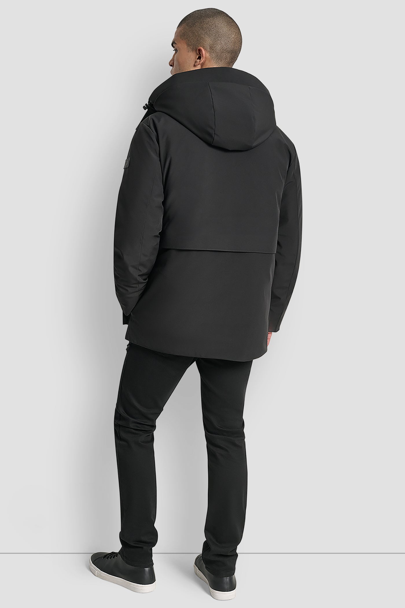 Black URBAN PARKA, BACK VIEW | Mens Coats and Jackets