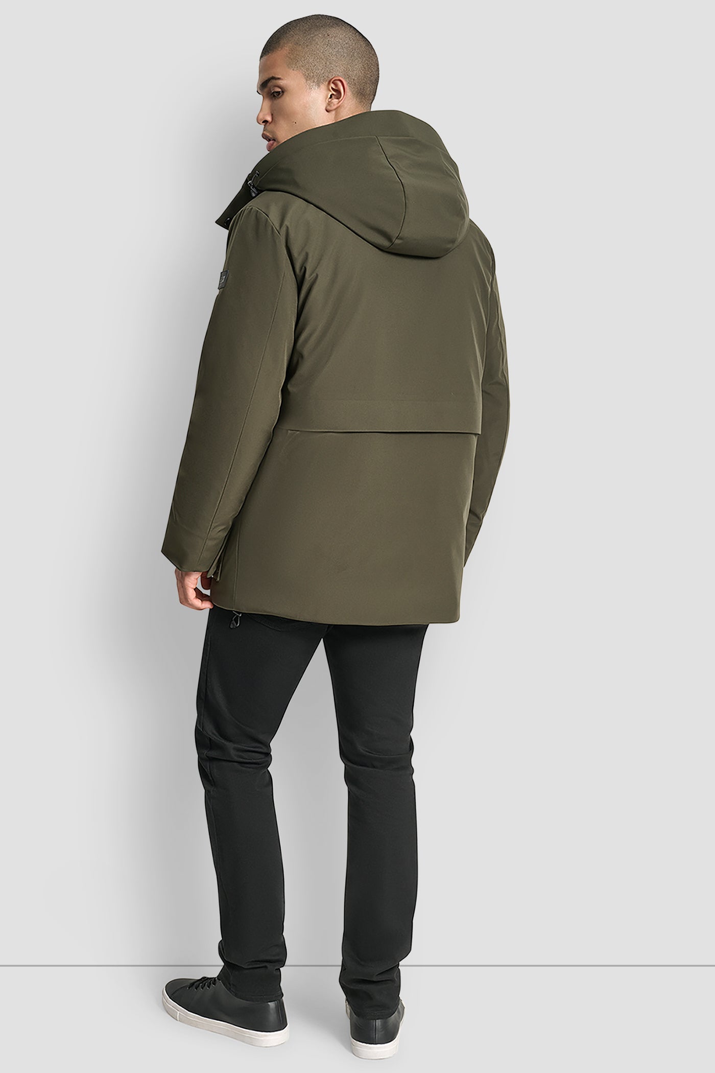 OLIVE URBAN PARKA, BACK VIEW | Mens Coats and Jackets