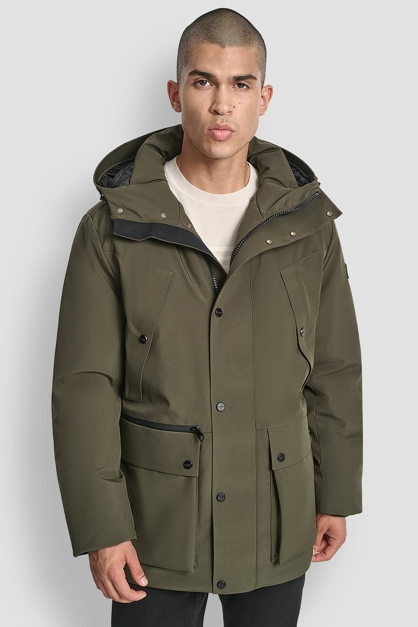 OLIVE URBAN PARKA, FRONT VIEW | Mens Coats and Jackets