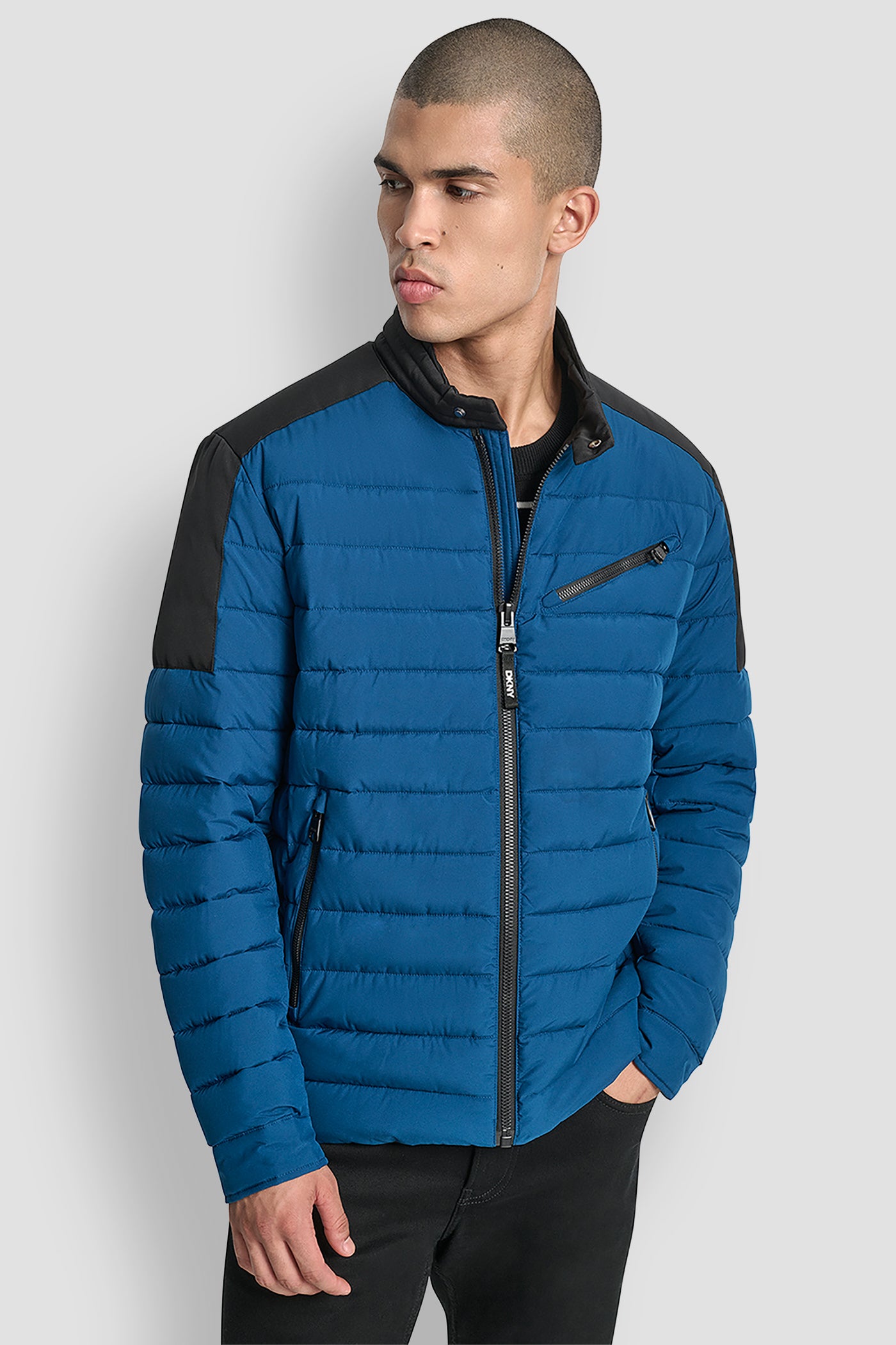POSIDEN LIGHT WEIGHT MOTO JACKET, FRONT VIEW | Mens Coats and Jackets