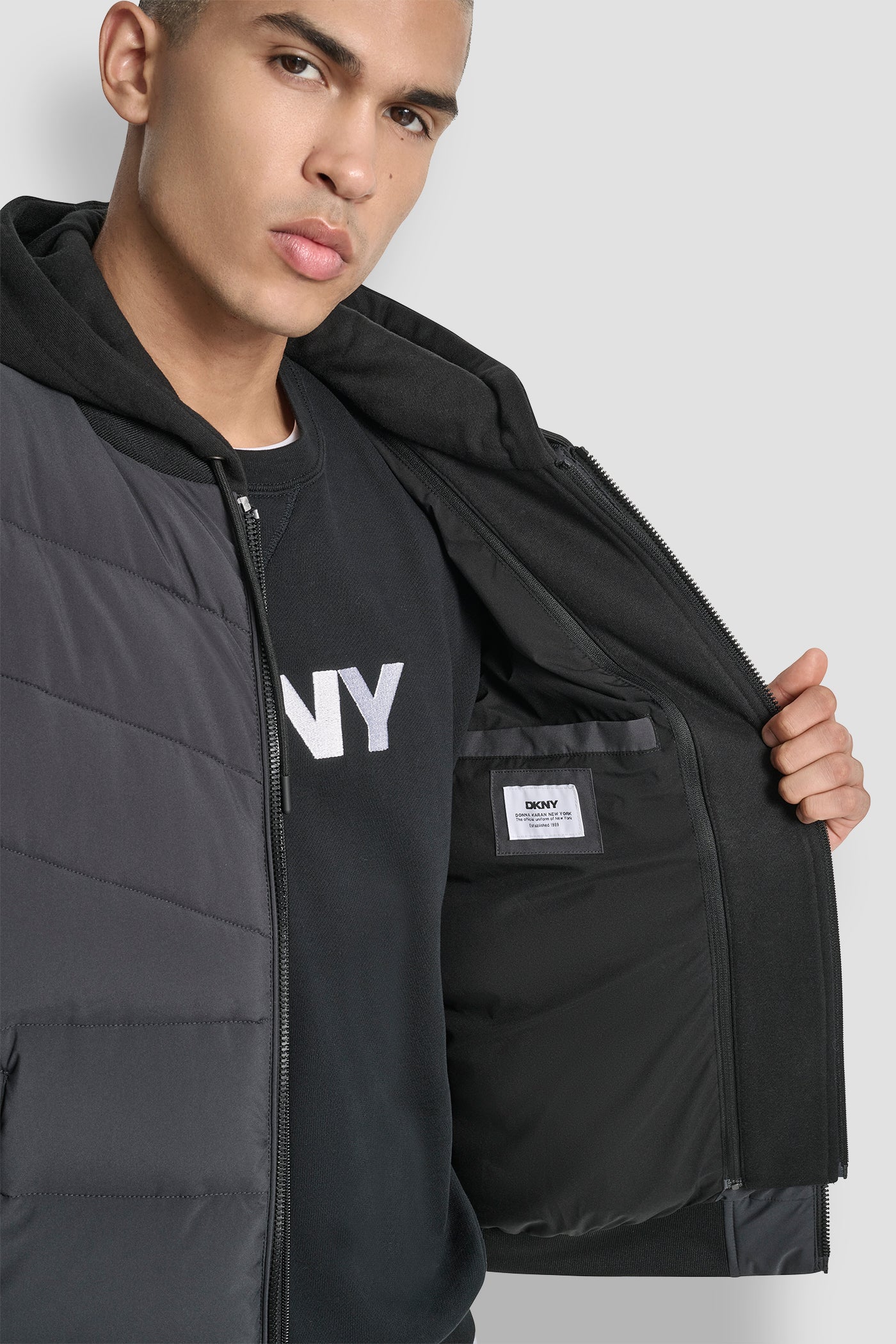 STRETCH BOMBER JACKET VIEW 9 | Mens Coats and Jackets