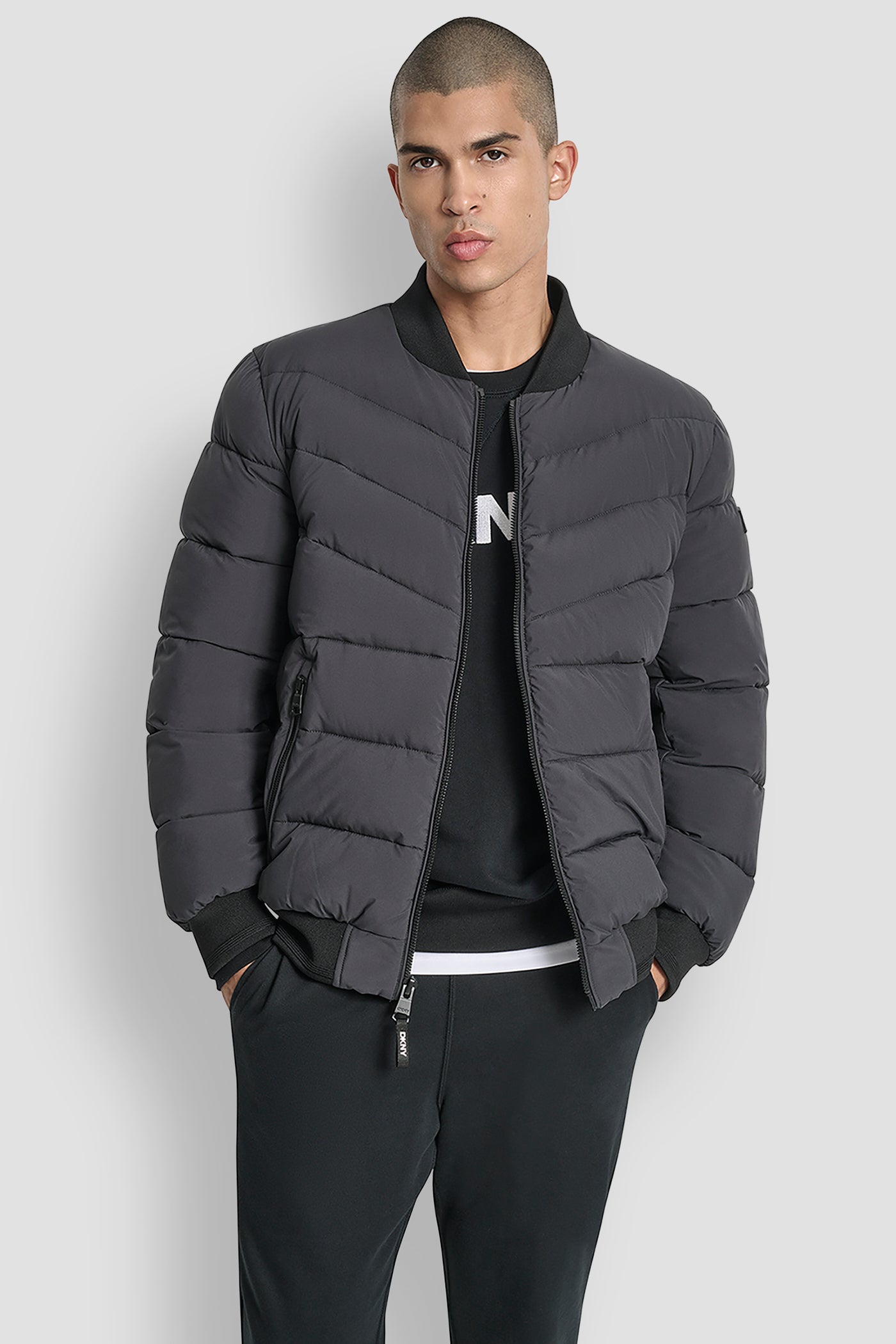 STRETCH BOMBER JACKET VIEW 4 | Mens Coats and Jackets
