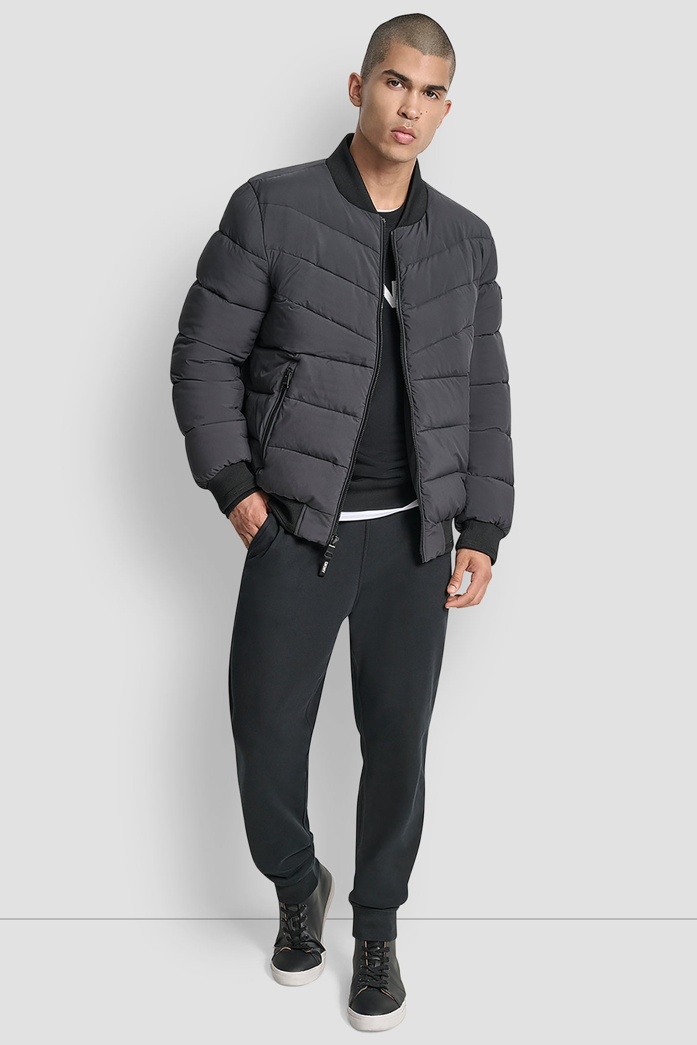 STRETCH BOMBER JACKET VIEW 10 | Mens Coats and Jackets