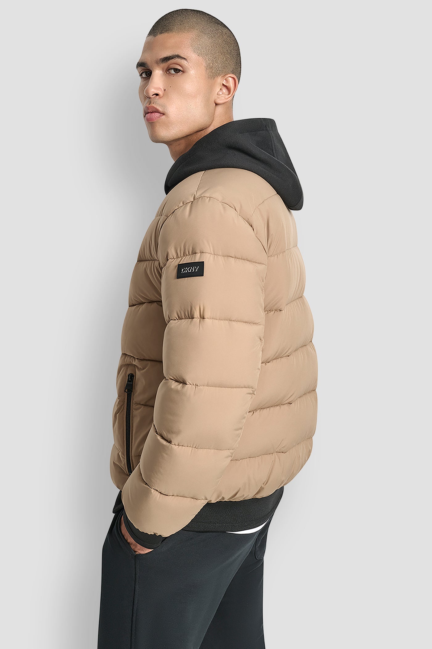STRETCH BOMBER JACKET VIEW 3 | Mens Coats and Jackets
