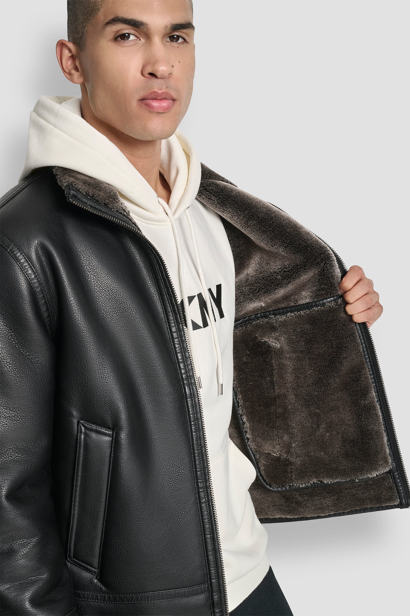 FAUX FUR LINED JACKET VIEW 5 | Mens Coats and Jackets