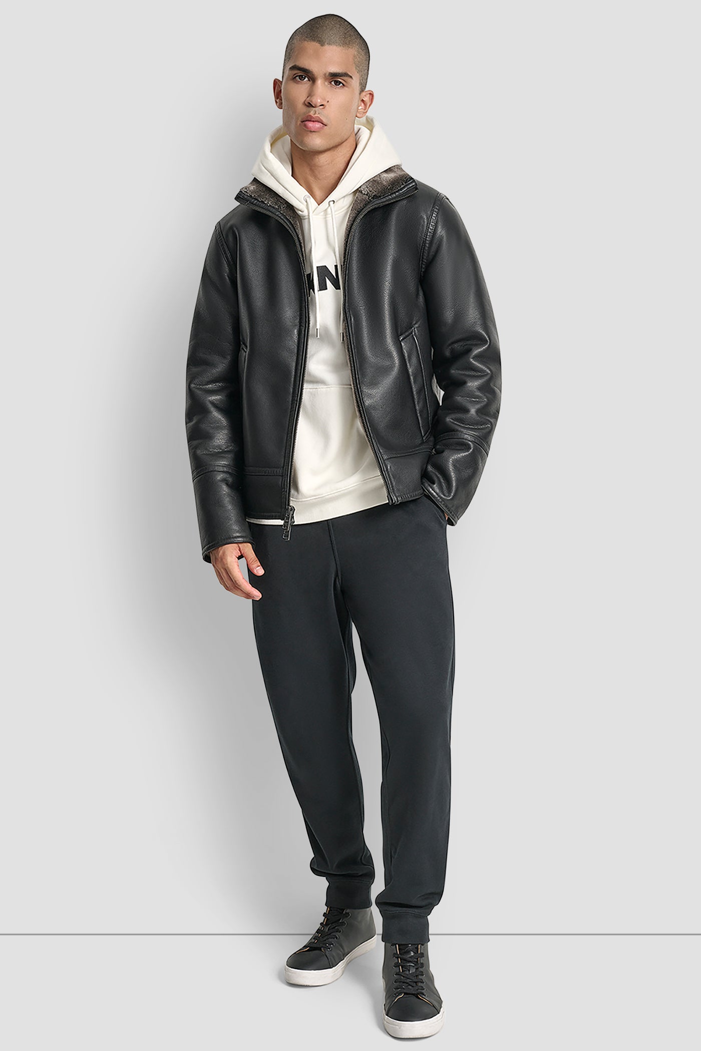 FAUX FUR LINED JACKET VIEW 7 | Mens Coats and Jackets