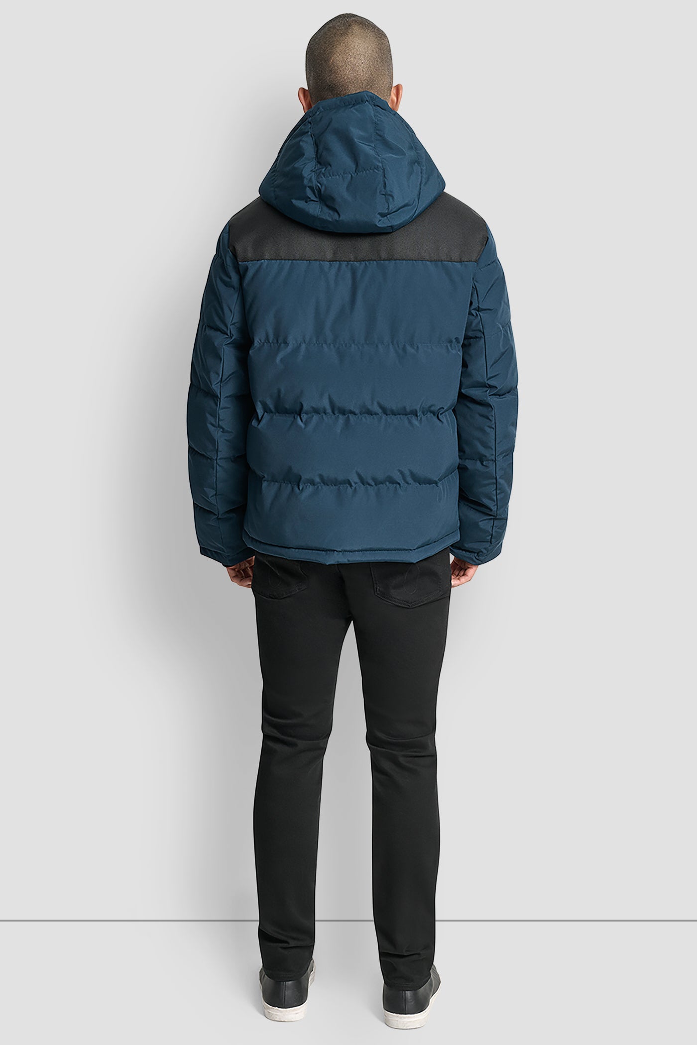BLUE STEEL Logo Puffer, BACK VIEW | Mens Coats and Jackets