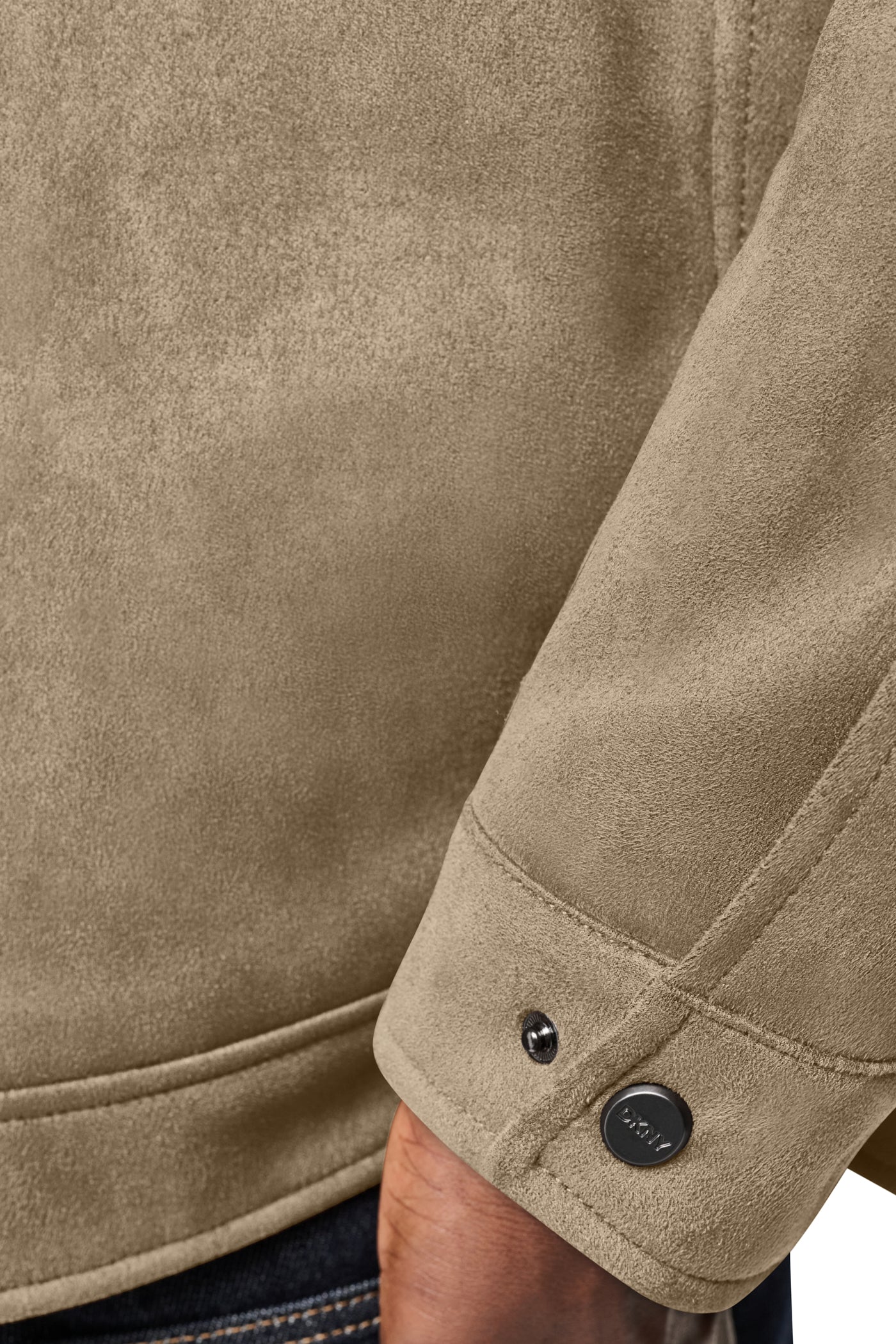 FAUX SUEDE TRUCKER JACKET VIEW 2