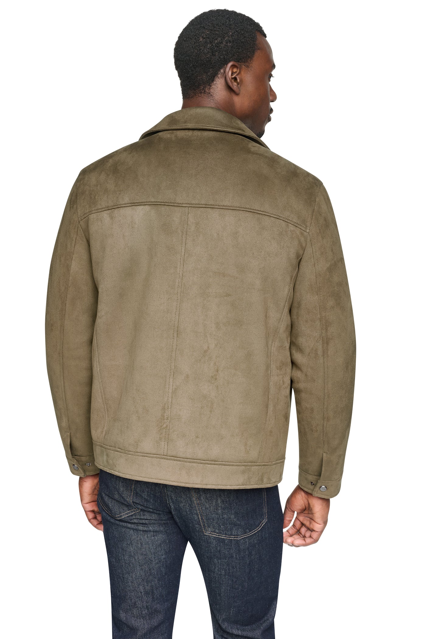 FAUX SUEDE TRUCKER JACKET VIEW 2