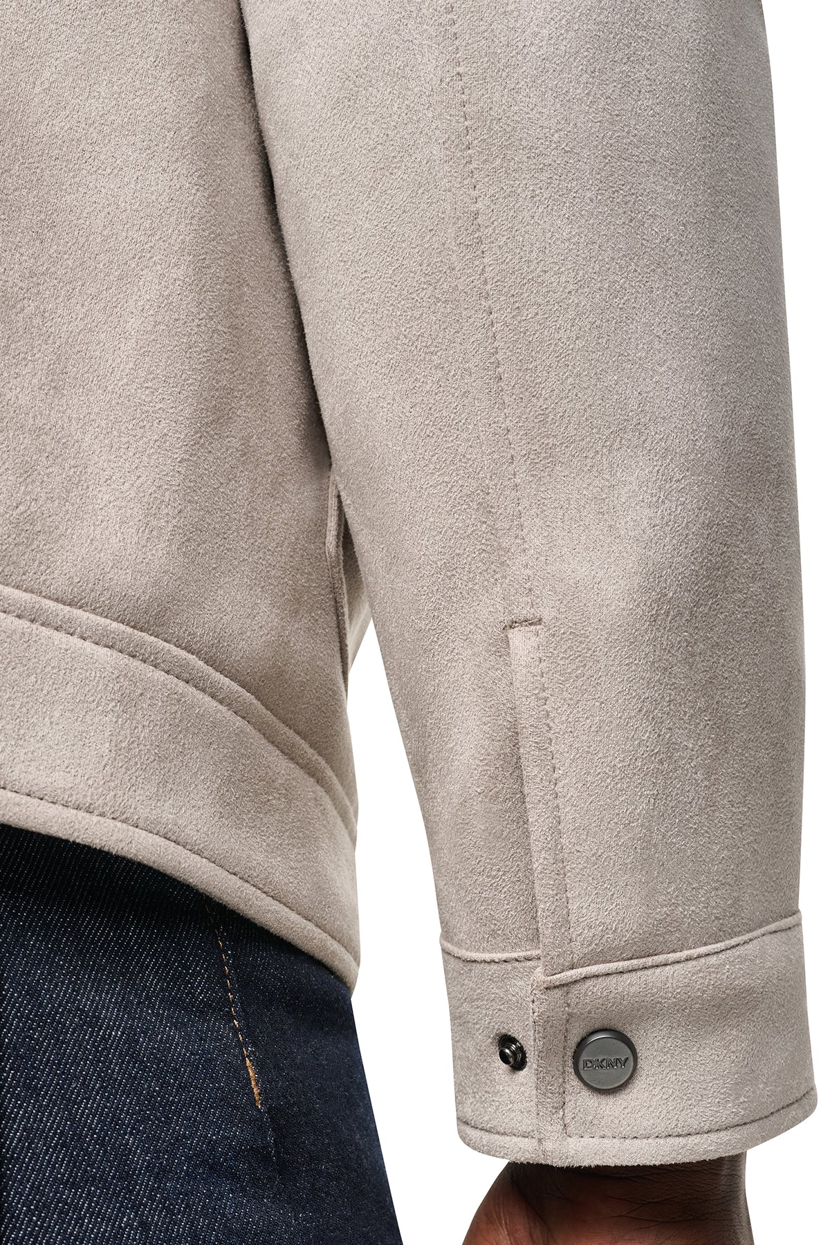 FAUX SUEDE TRUCKER JACKET VIEW 2