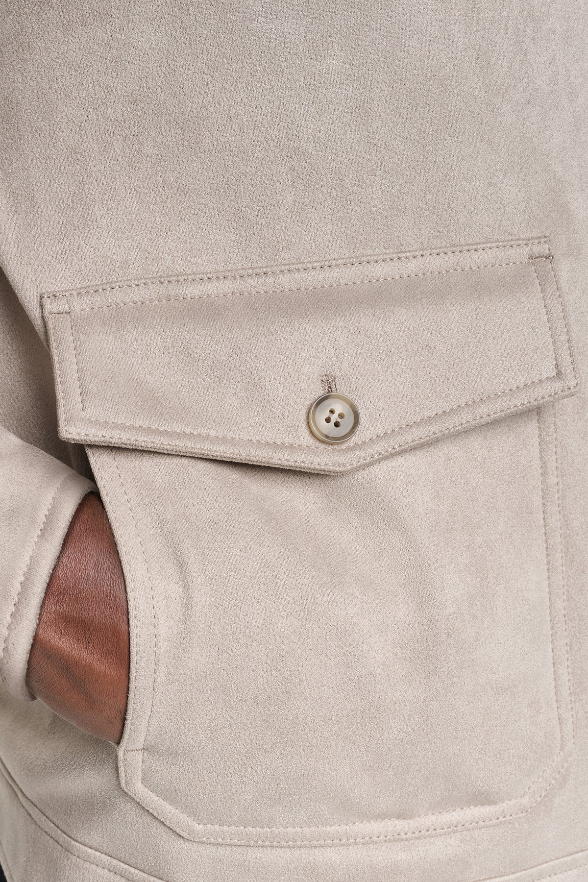 FAUX SUEDE TRUCKER JACKET VIEW 2
