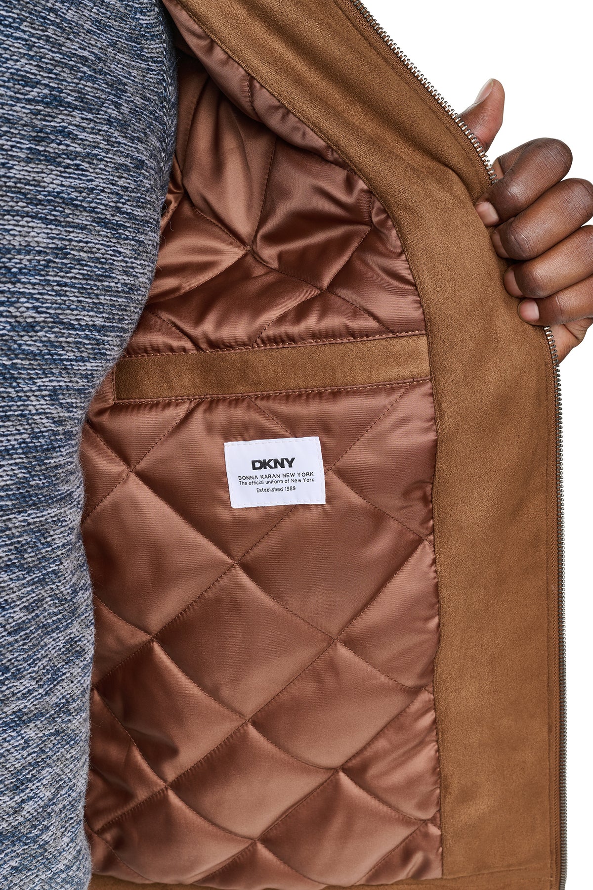 FAUX SUEDE TRUCKER JACKET VIEW 2