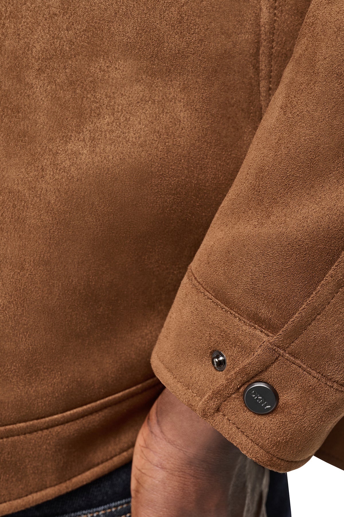 FAUX SUEDE TRUCKER JACKET VIEW 2