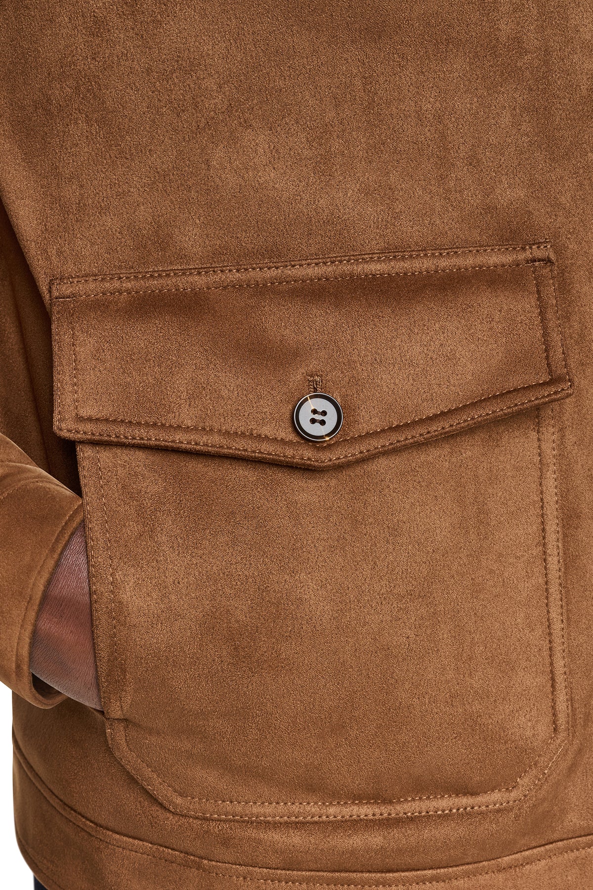 FAUX SUEDE TRUCKER JACKET VIEW 2