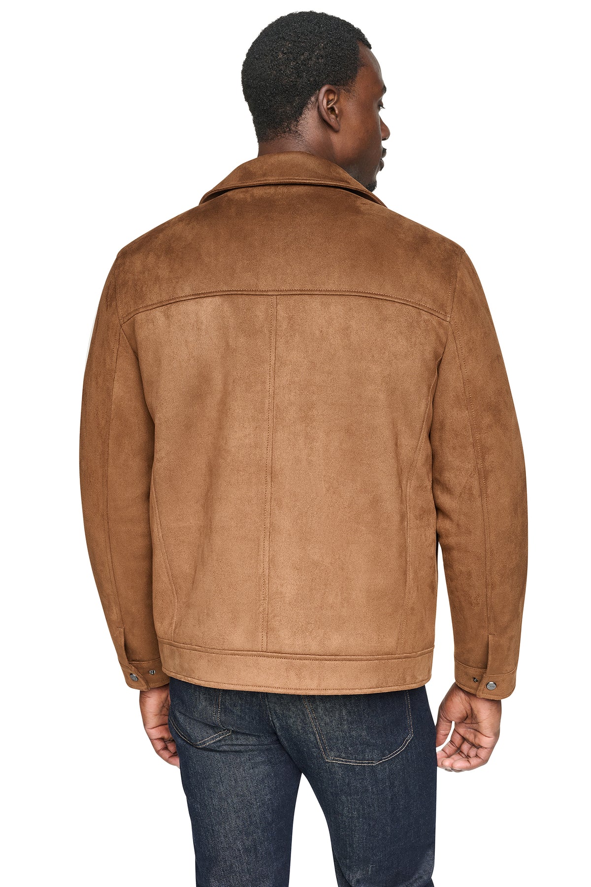 FAUX SUEDE TRUCKER JACKET VIEW 2