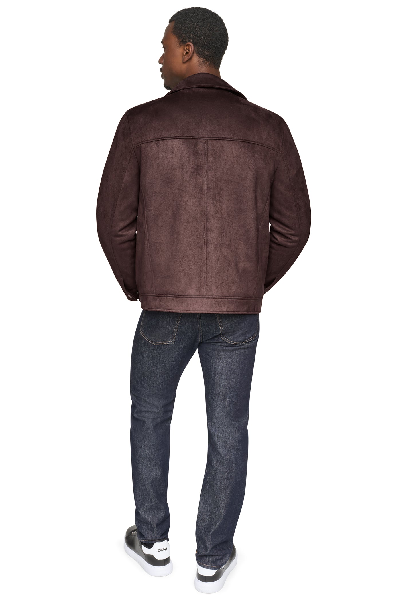 FAUX SUEDE TRUCKER JACKET VIEW 2