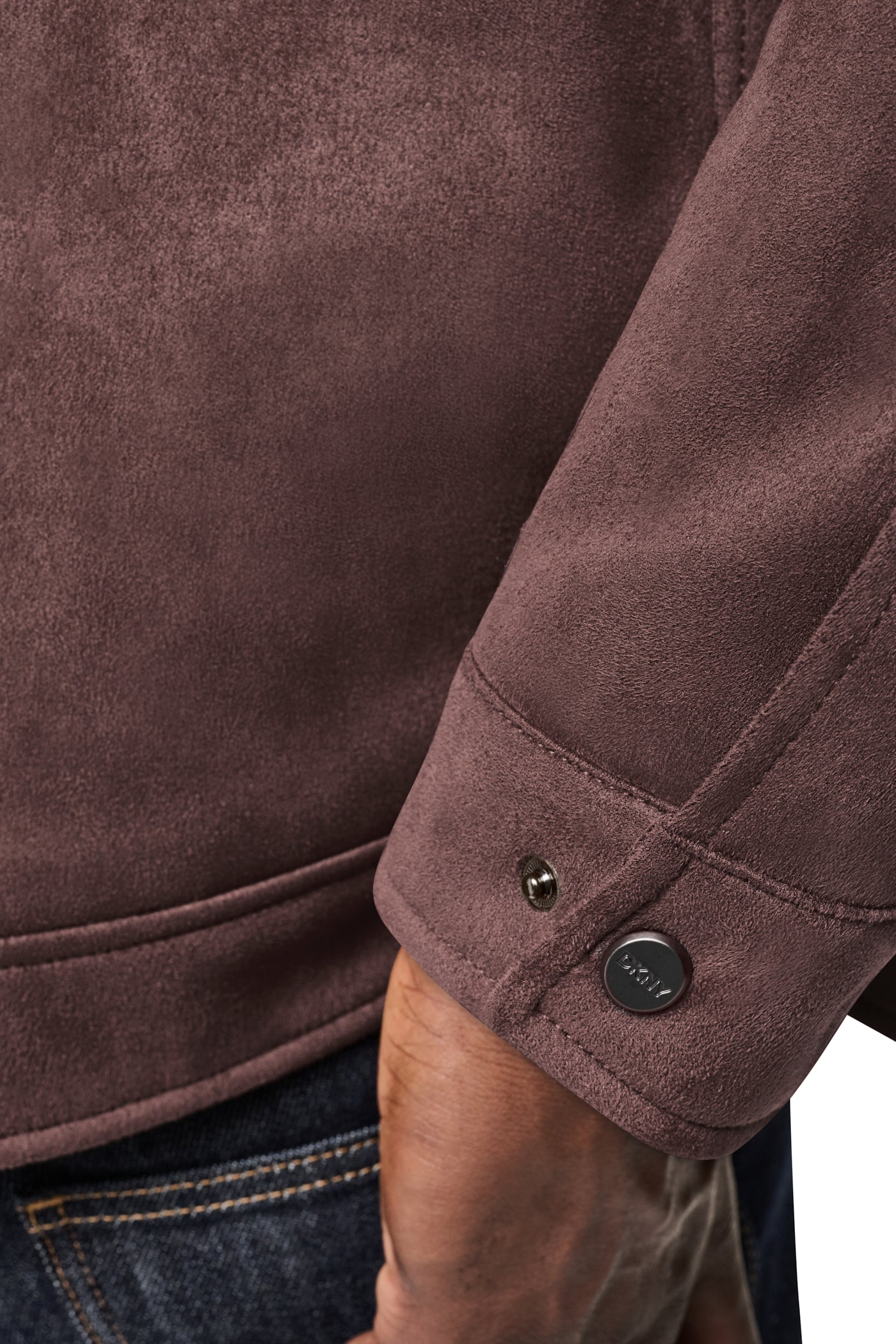 FAUX SUEDE TRUCKER JACKET VIEW 2