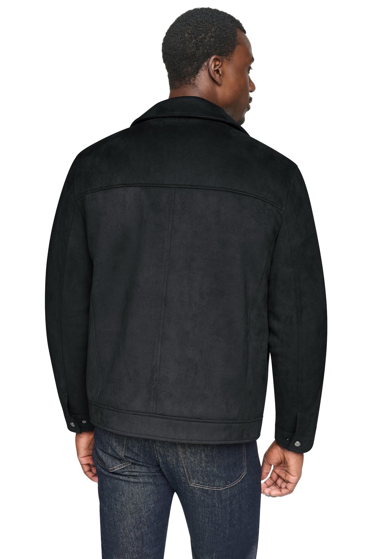 FAUX SUEDE TRUCKER JACKET VIEW 2