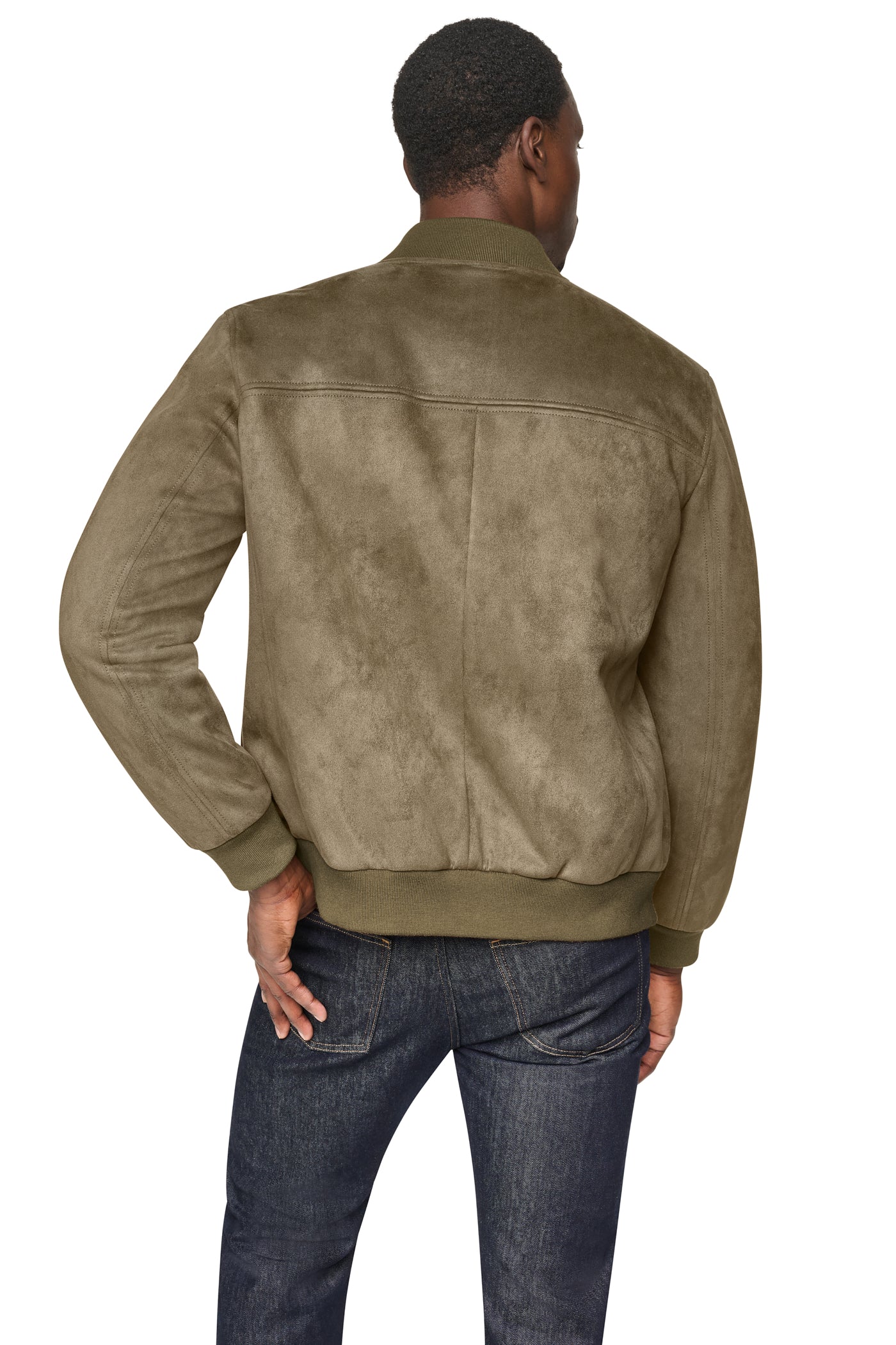 FAUX SUEDE BOMBER JACKET VIEW 2