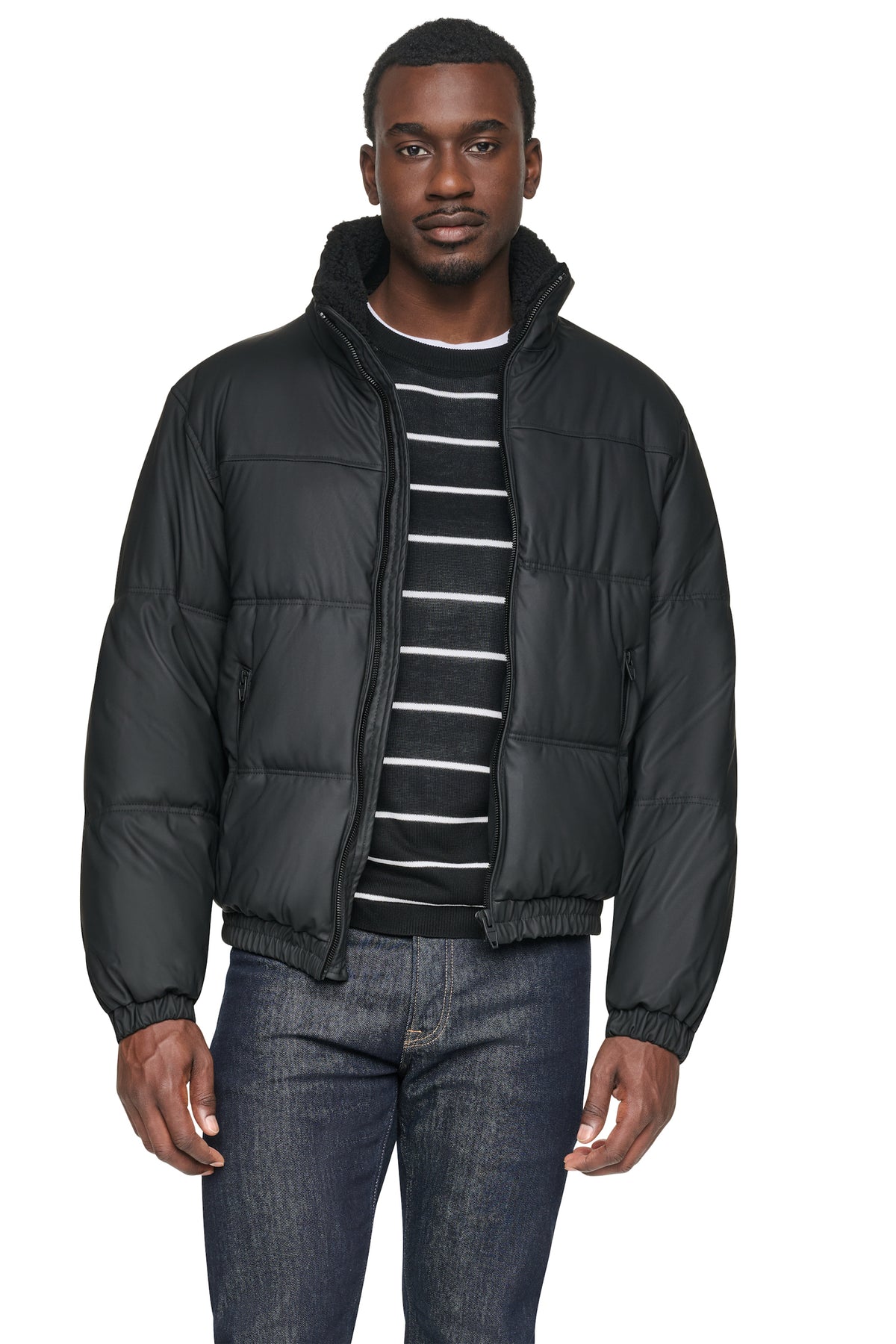 QUILTED BOMBER JACKET View 1 | Mens Coats and Jackets