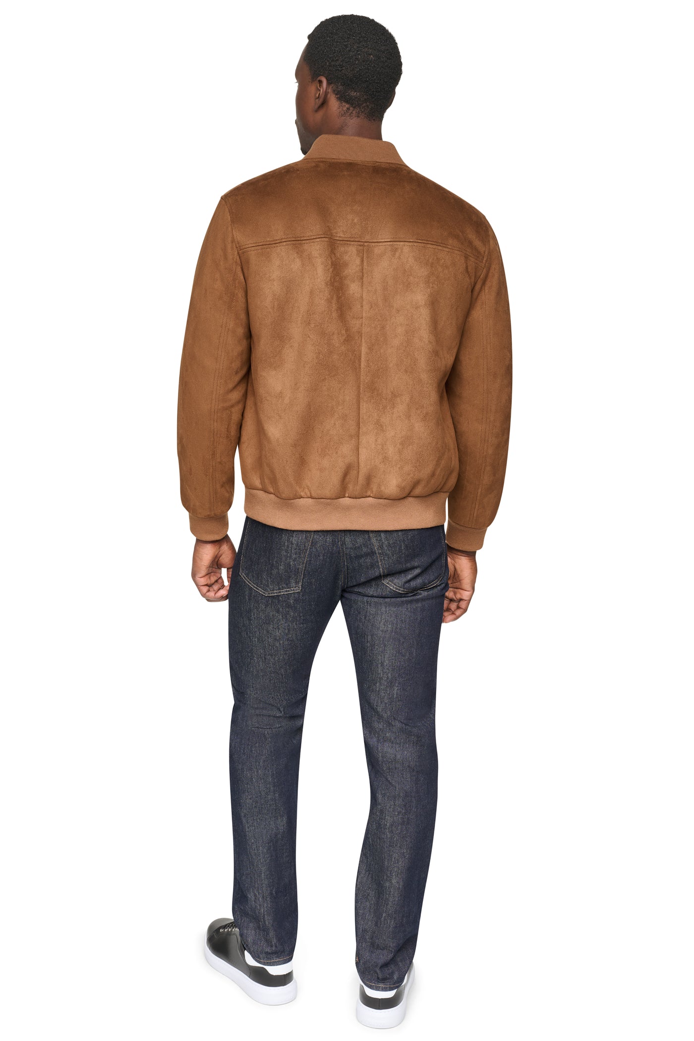 FAUX SUEDE BOMBER JACKET VIEW 2