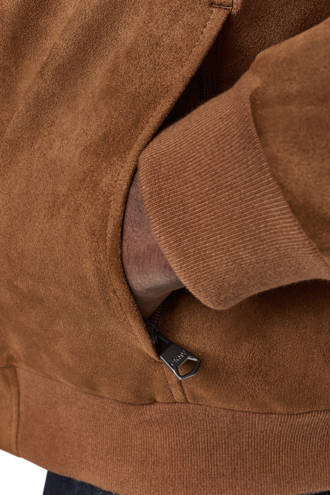 FAUX SUEDE BOMBER JACKET VIEW 2