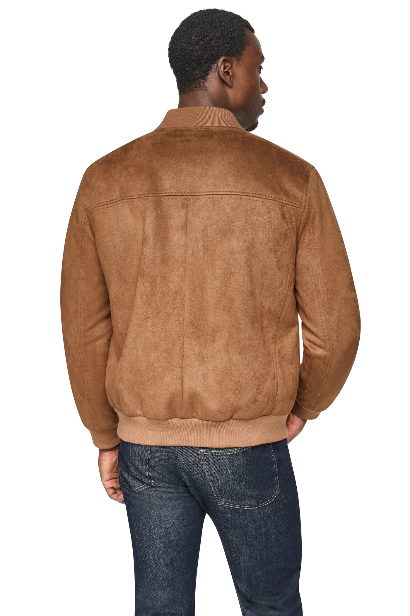 FAUX SUEDE BOMBER JACKET VIEW 2