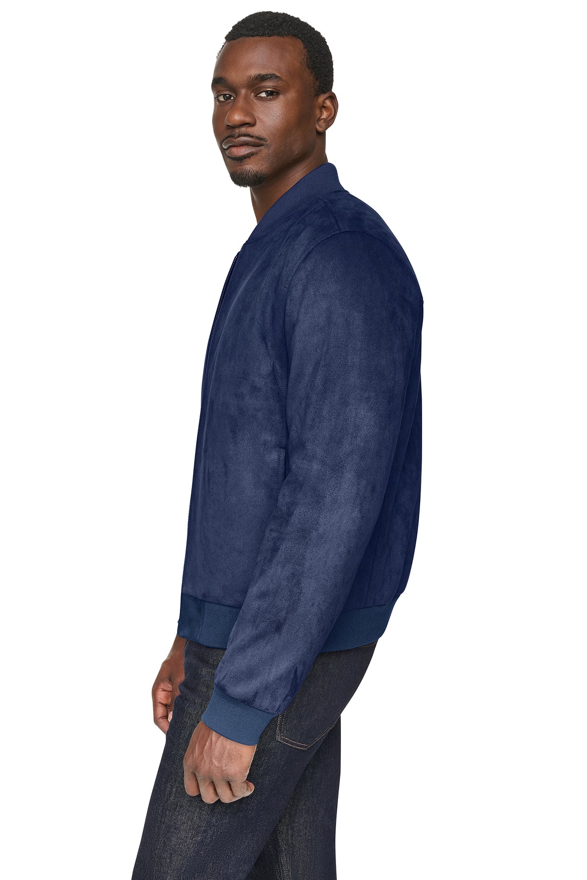 FAUX SUEDE BOMBER JACKET VIEW 2