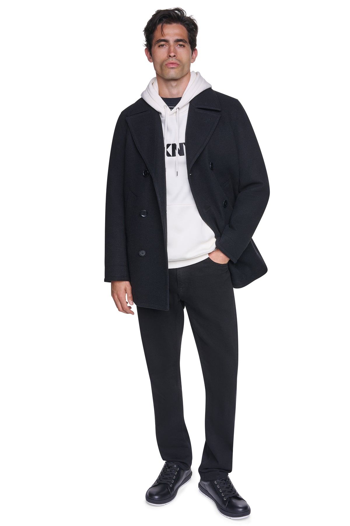 FAUX WOOL PEACOAT VIEW 2