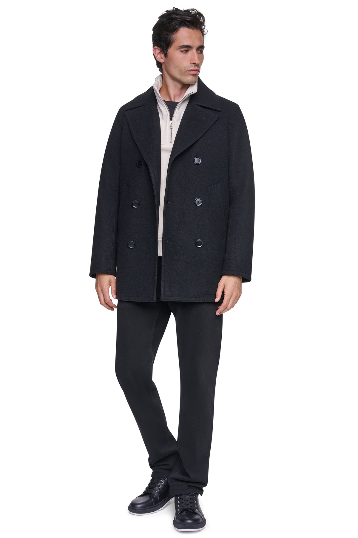 FAUX WOOL PEACOAT VIEW 2
