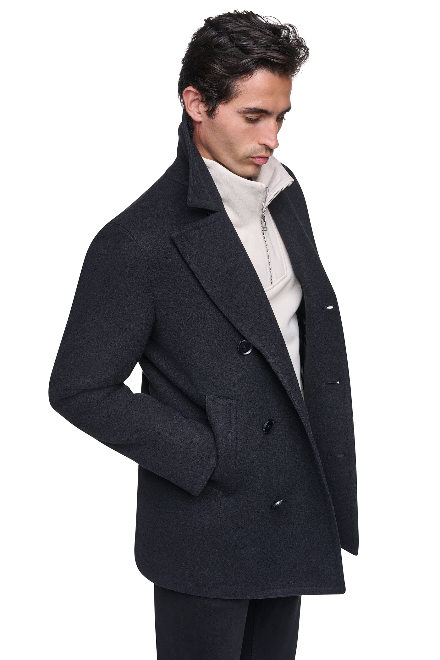 FAUX WOOL PEACOAT VIEW 2