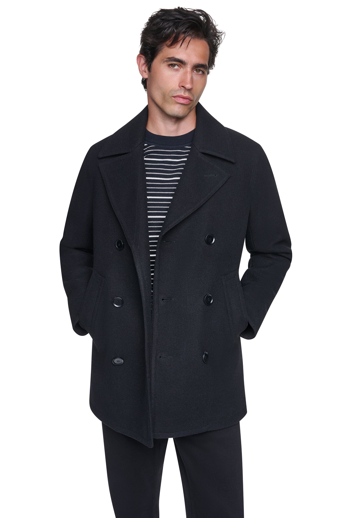 Faux Wool Peacoat | DKNY