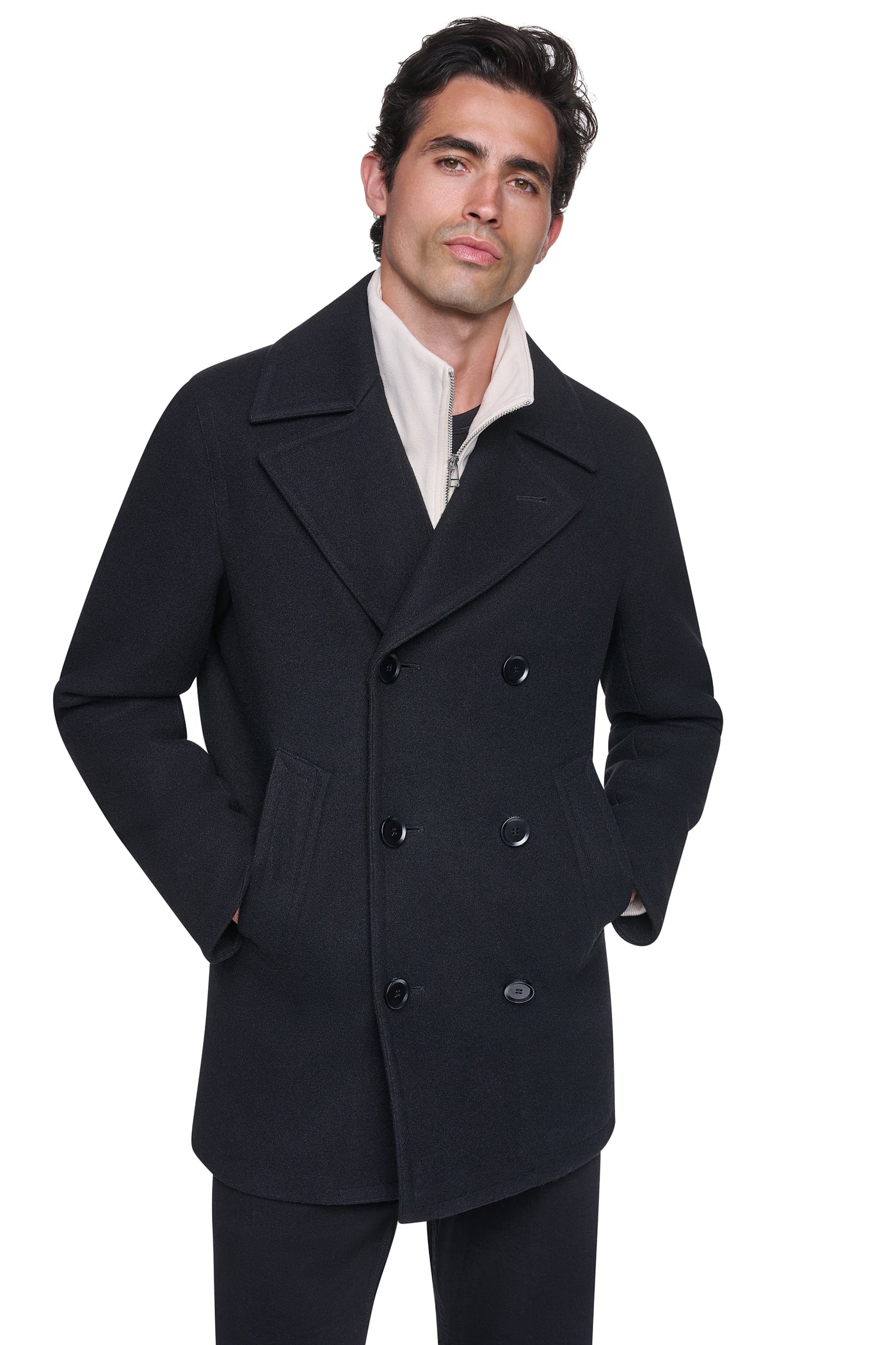 Faux Wool Peacoat | DKNY