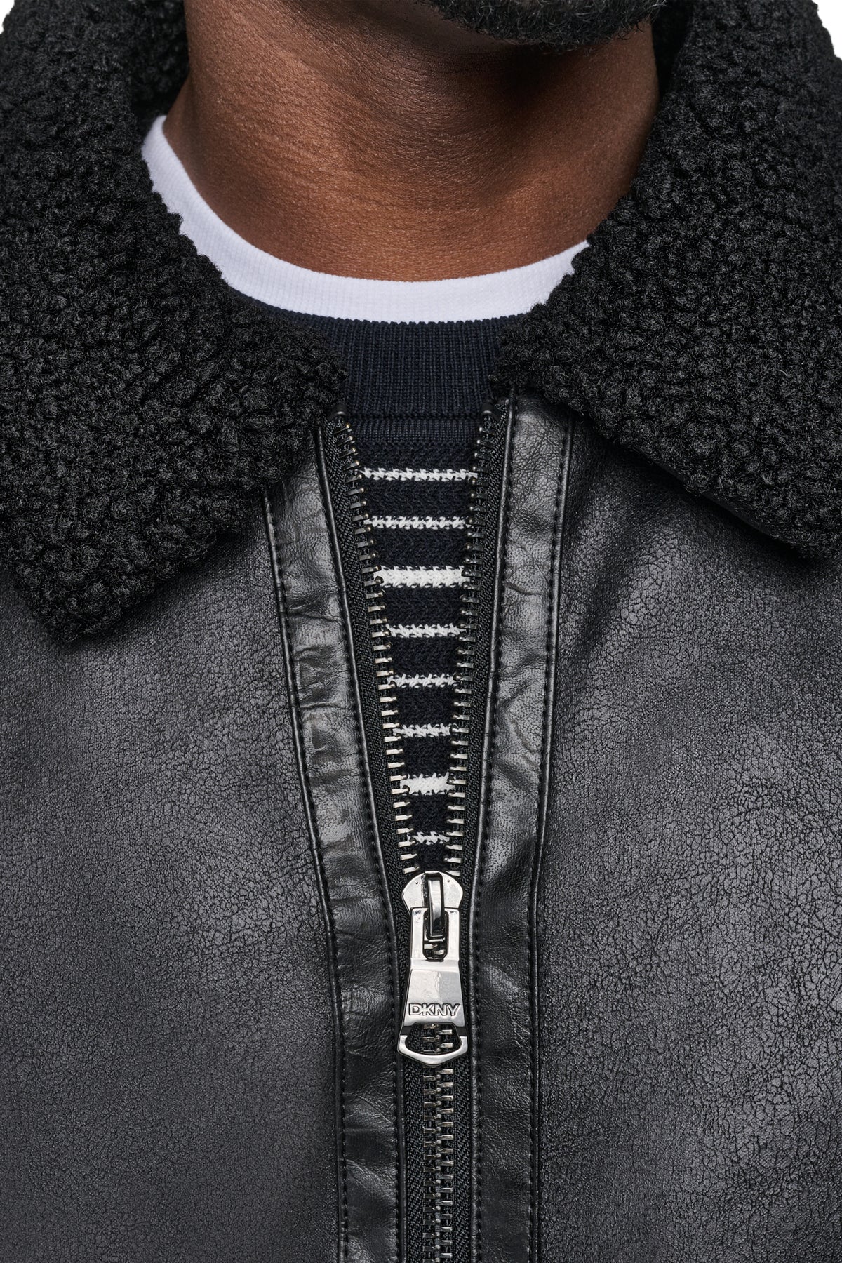 FAUX SHEARLING BOMBER JACKET VIEW 2