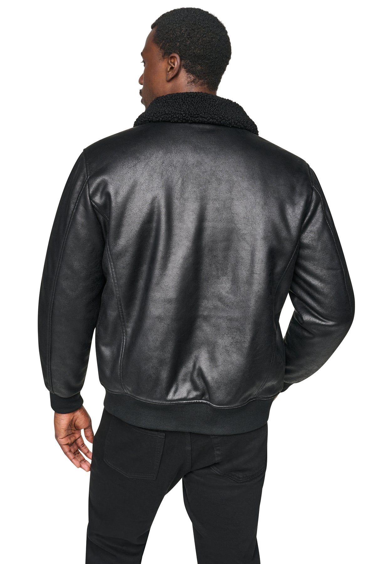 FAUX SHEARLING BOMBER JACKET VIEW 2