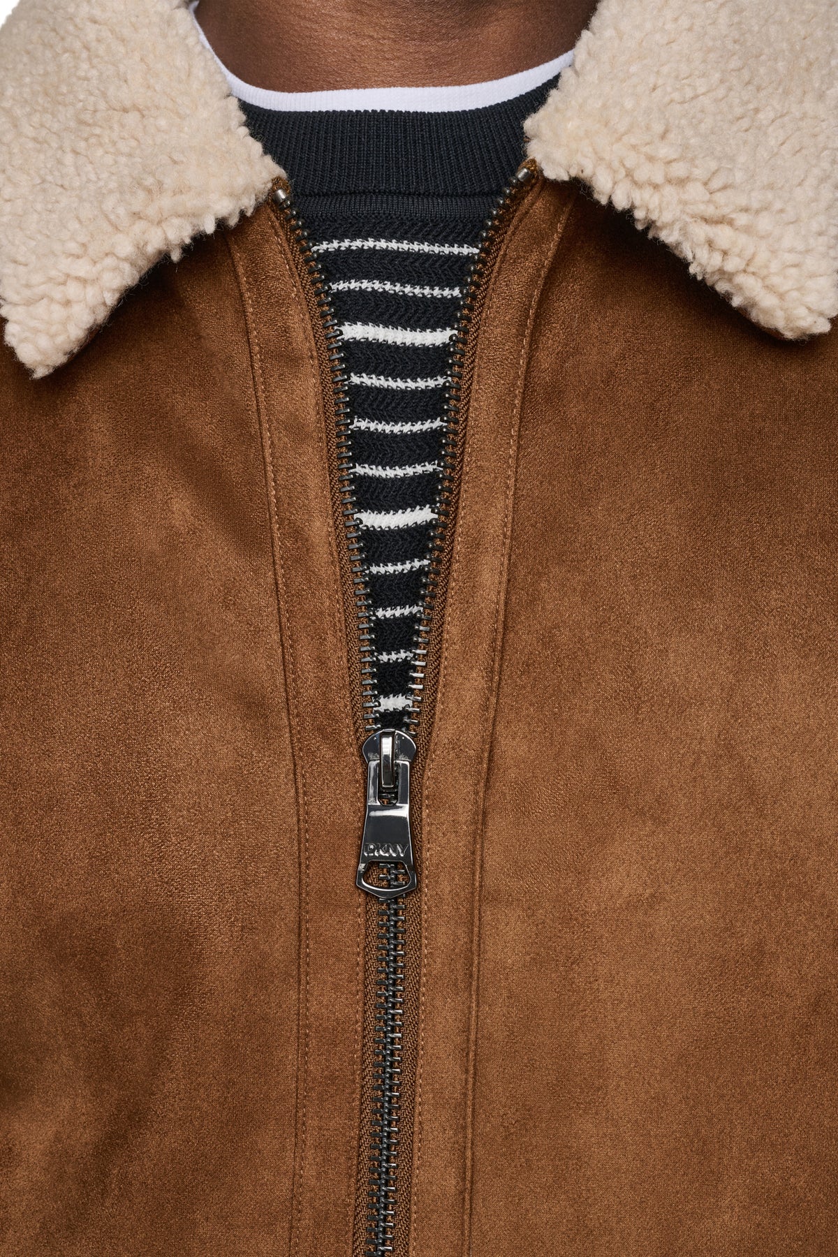 FAUX SHEARLING BOMBER JACKET VIEW 2