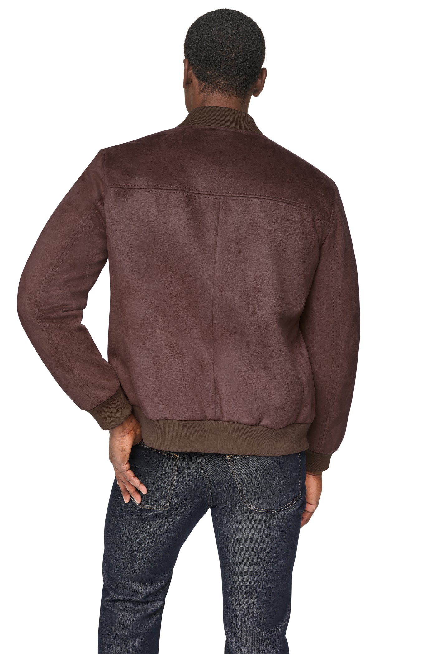 FAUX SUEDE BOMBER JACKET VIEW 2