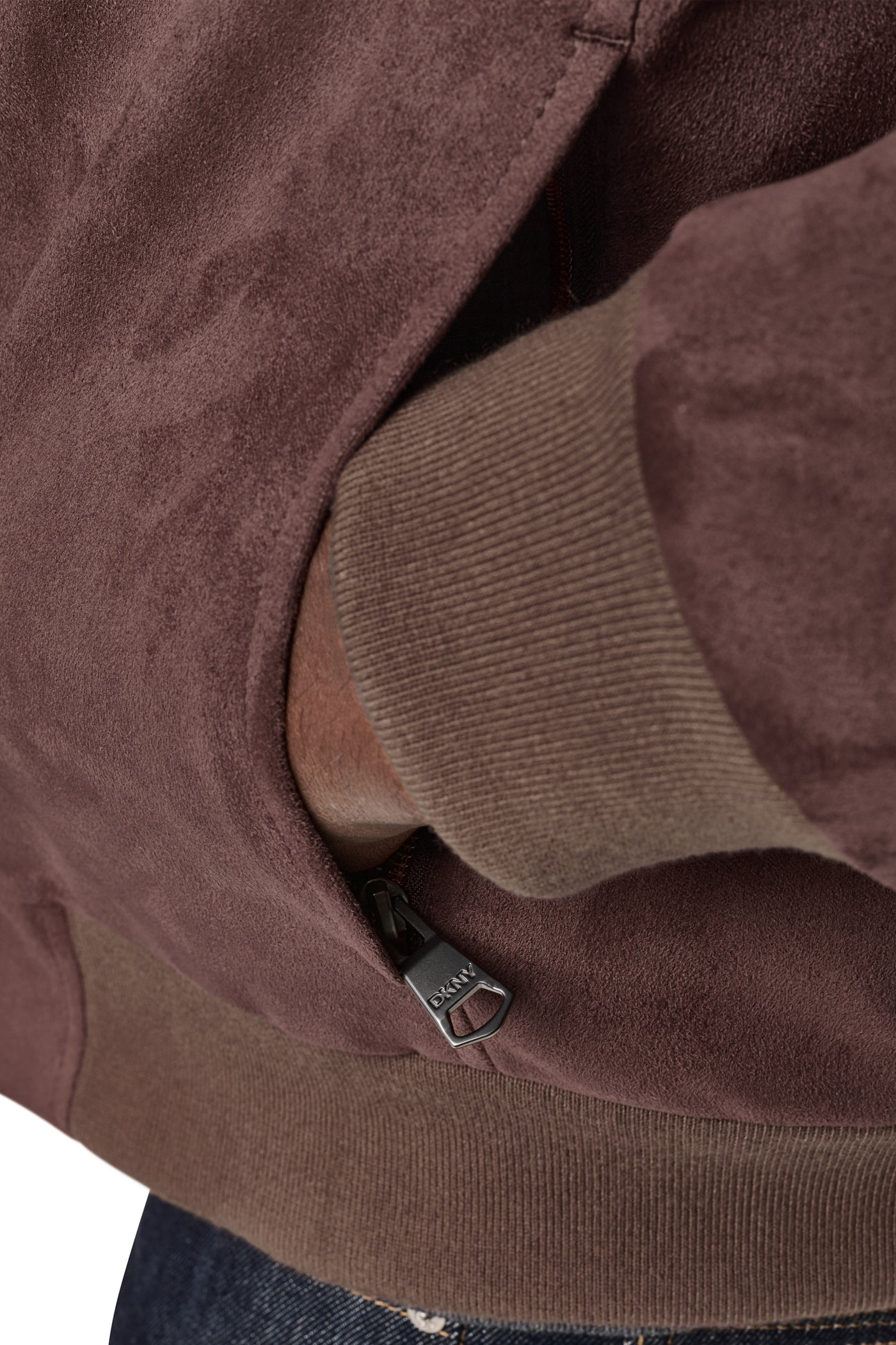 FAUX SUEDE BOMBER JACKET VIEW 2