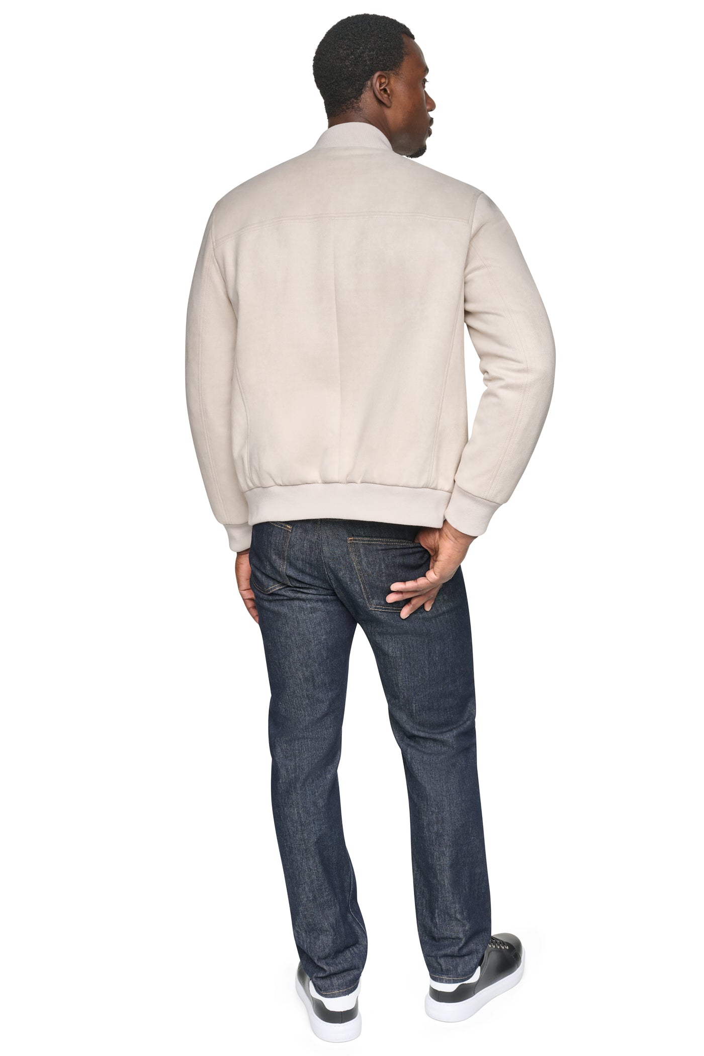 FAUX SUEDE BOMBER JACKET VIEW 2