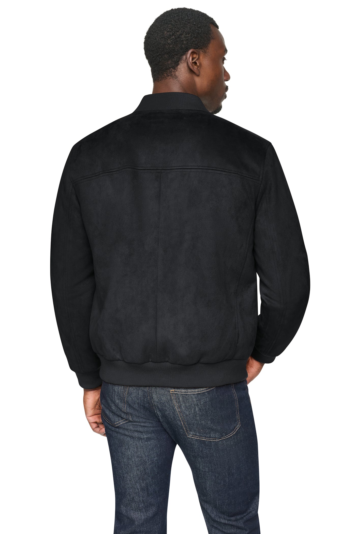 FAUX SUEDE BOMBER JACKET VIEW 2