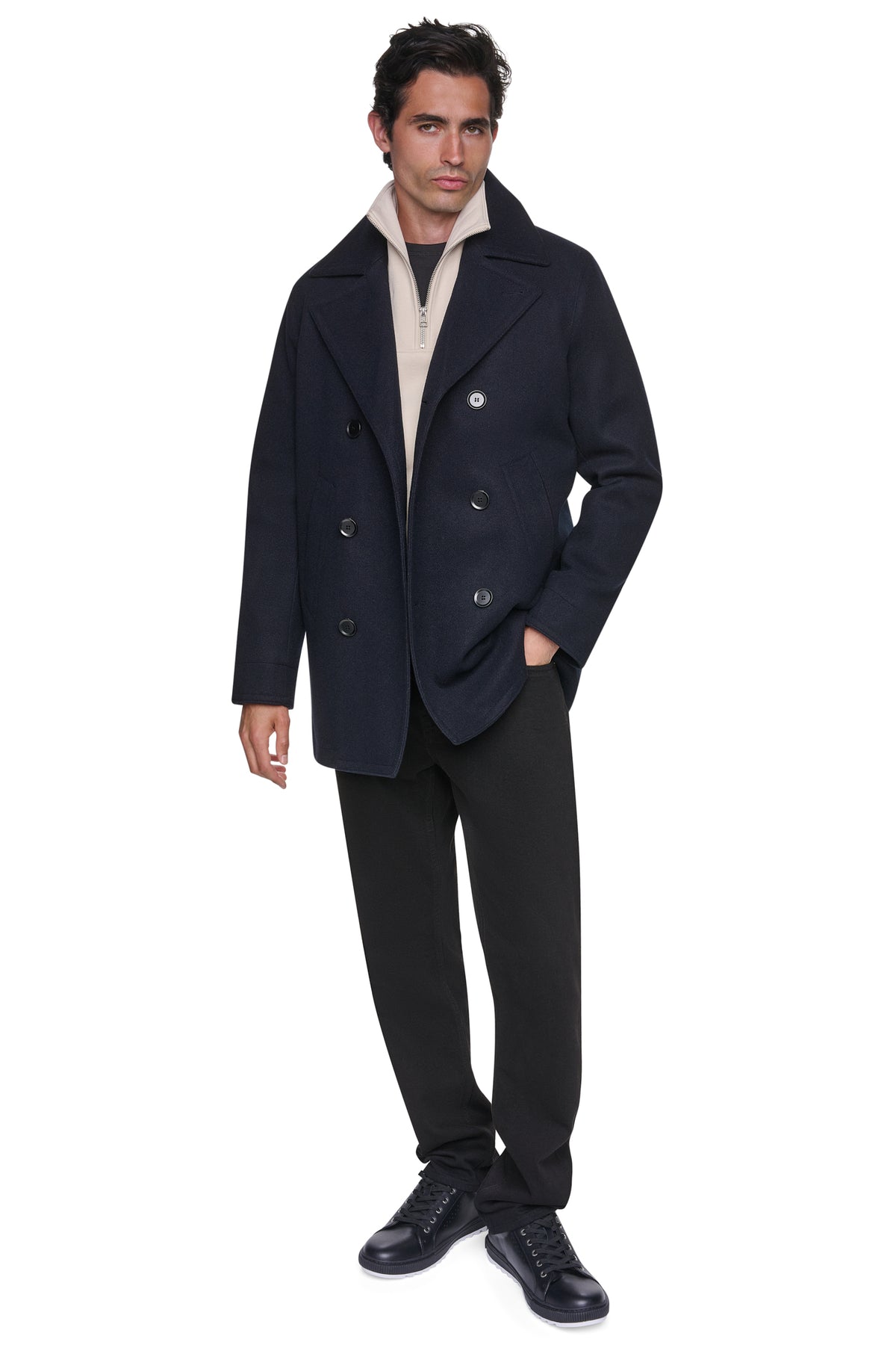FAUX WOOL PEACOAT VIEW 2