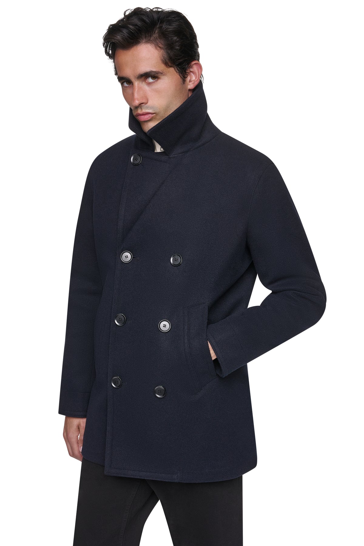FAUX WOOL PEACOAT VIEW 2