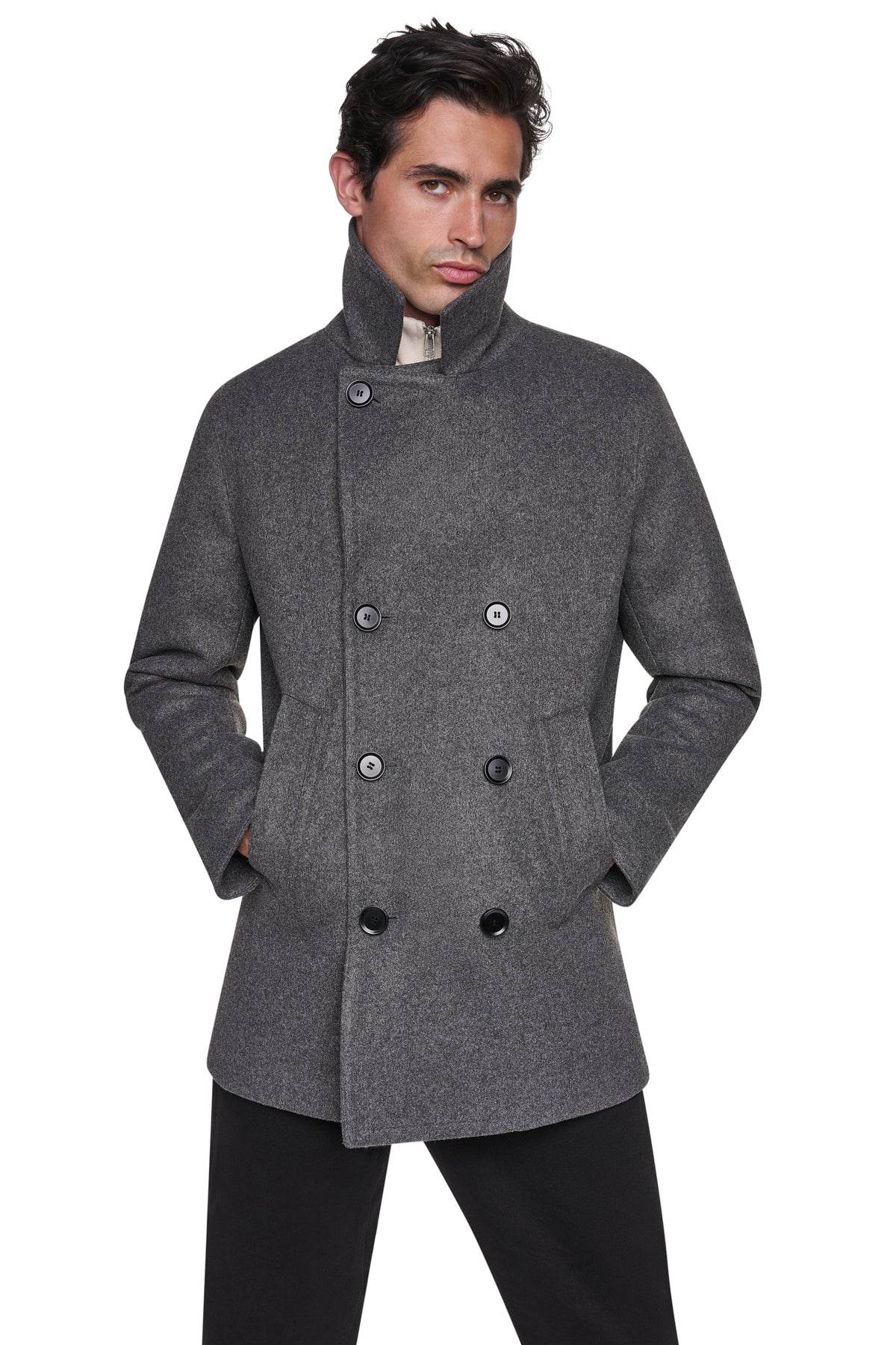 FAUX WOOL PEACOAT VIEW 2