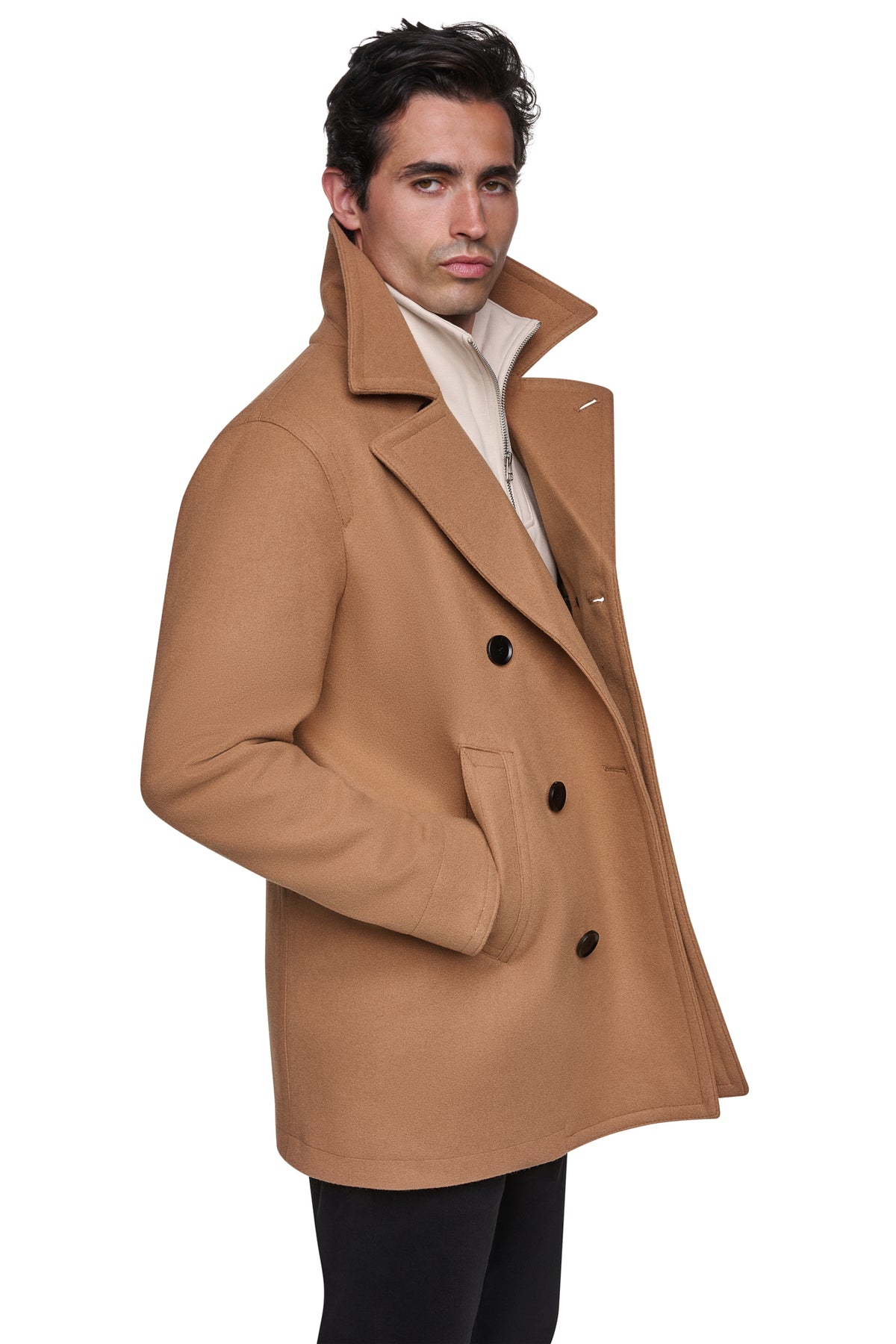 FAUX WOOL PEACOAT VIEW 2