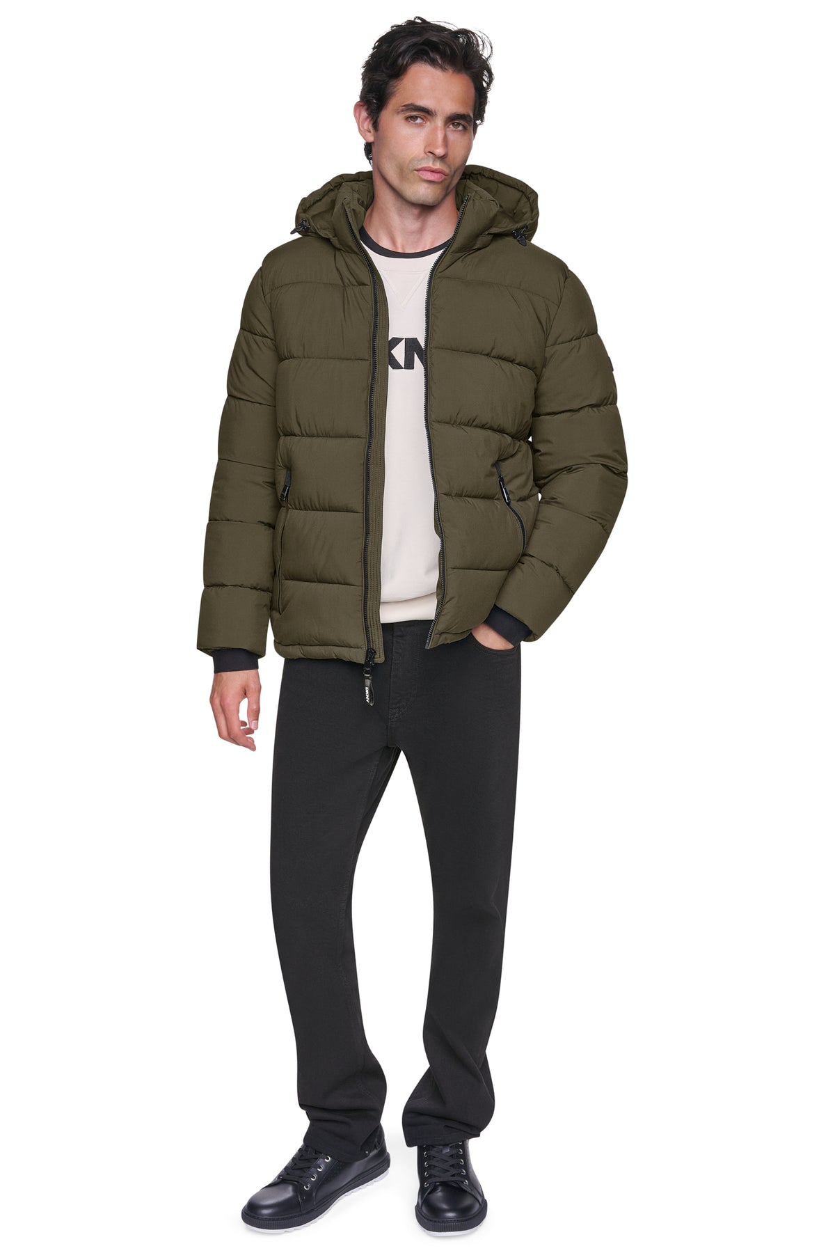 HEAVY WEIGHT HOODED PUFFER VIEW 2
