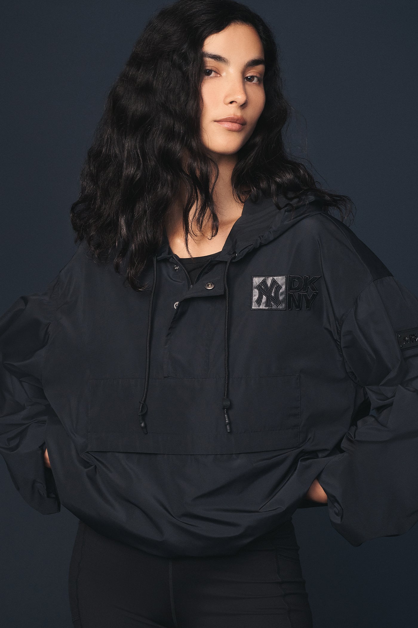 DKNY X YANKEES HALF-ZIP JACKET VIEW 2