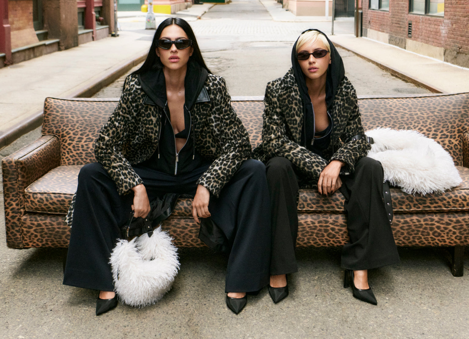 DKNYラビットファーコート SIZE4 Animal Print | DKNY